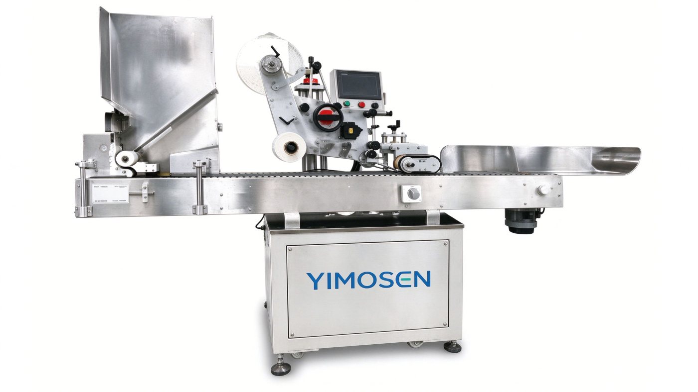 自动贴标机：贴标精度 ±0.5mm，产量 ≥20000 支/小时 - YIMOSEN