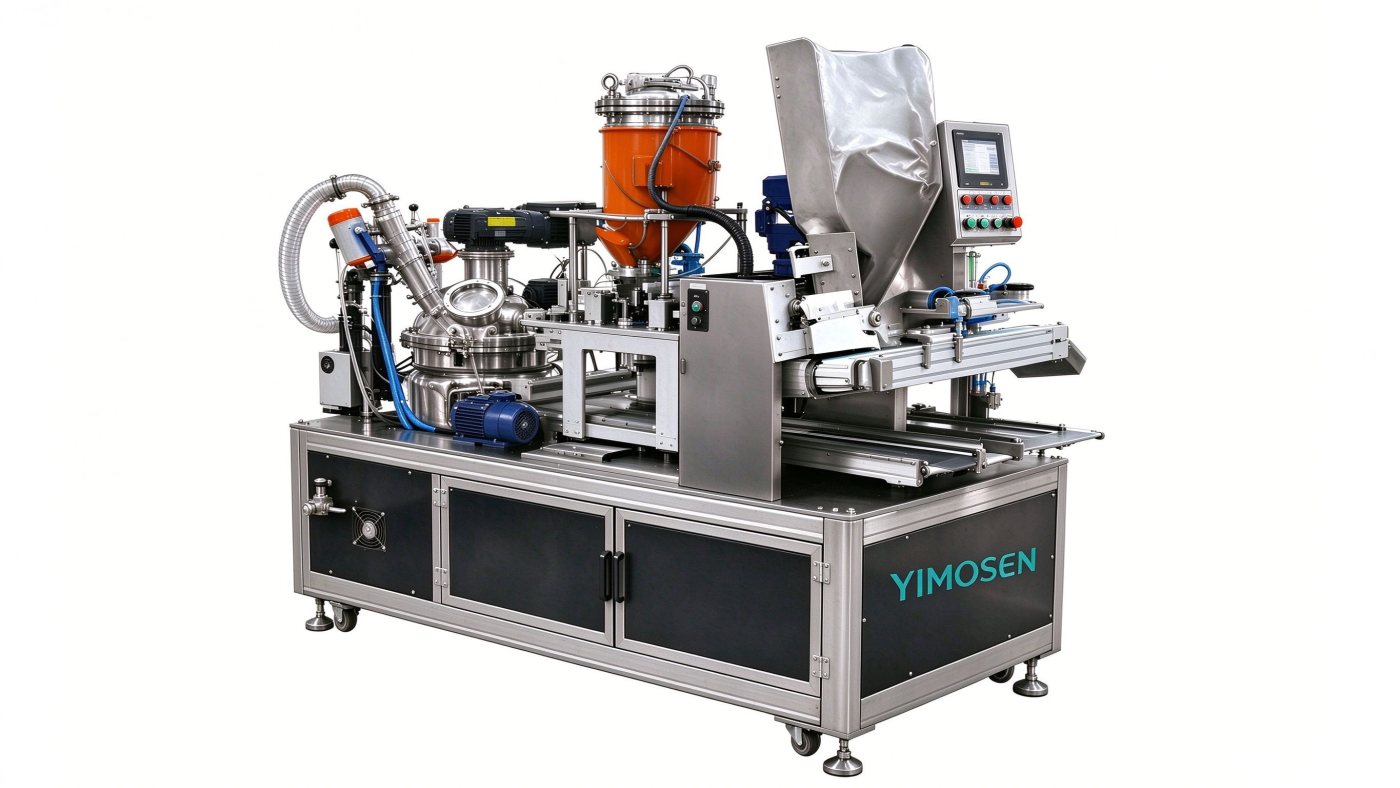 Non-centrifugal gel filling machine: 20 ceramic injection pumps with constant-temperature control - YIMOSEN